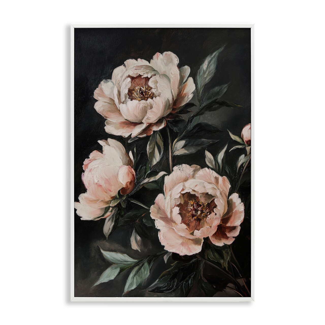 Stupell Industries Dusty Pink Roses Floral Painting Framed Giclee, design by Petal Prints Design